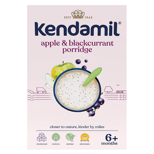 Kendamil Apple and Blackcurrant Baby Porridge 150g